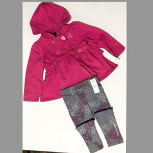 new Calvin Klein warm two piece Pink and grey set